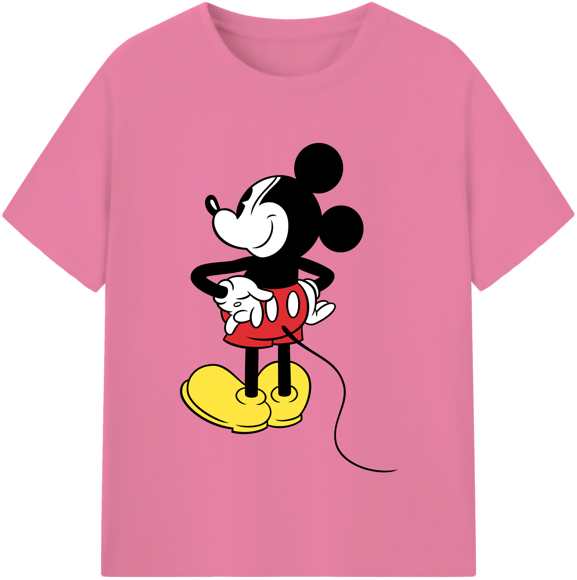 （画像用） ミッキーマウス Mickey Mouse 綿100％半袖Tシャツ（フロントプリント）